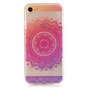 Transparente Mandala iPhone 7 8 SE 2020 SE 2022 TPU H&uuml;lle - Pink Purple