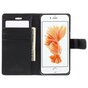 Mercury Blue Moon Bookcase Geldb&ouml;rse Kompatibel mit iPhone 6 6s H&uuml;lle - Schwarzes Leder