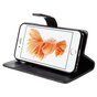 Mercury Blue Moon Bookcase Geldb&ouml;rse Kompatibel mit iPhone 6 6s H&uuml;lle - Schwarzes Leder