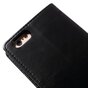 Mercury Blue Moon Bookcase Geldb&ouml;rse Kompatibel mit iPhone 6 6s H&uuml;lle - Schwarzes Leder