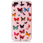 Schmetterlinge TPU Abdeckung transparente H&uuml;lle iPhone 7 Plus 8 Plus - Bunt