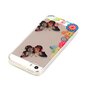 Durchscheinende Schmetterling Blumen TPU iPhone 5 5s SE 2016 Fall - bunt