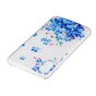 Klare Blumenbuchse iPhone X XS TPU H&uuml;lle - Blau