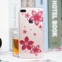 Glitzer Blumenetui TPU iPhone 7 Plus 8 Plus - Transparent Pink