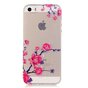 Transparente Bl&uuml;tenzweige TPU iPhone 5 5s SE 2016 H&uuml;lle - Pink Purple