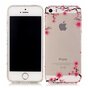 Translucent Graceful Blossom Branches iPhone 5 5s SE 2016 TPU-H&uuml;lle - Pink Black