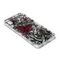 Transparente Spitze Floral Butterfly Case TPU iPhone XR - Schwarz Rot