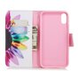 B&uuml;cherregal Brieftasche Floral Case Brieftasche iPhone XR - Weiss Pink