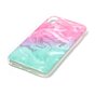 Marmor TPU H&uuml;lle Transparent iPhone XR - Blau Pink