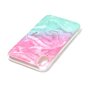 Marmor TPU H&uuml;lle Transparent iPhone XR - Blau Pink