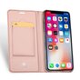 Dux Ducis Cover Booklet Etui Cover mit Klappenleder Cover iPhone XS Max - Ros&eacute;gold