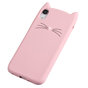 Cat Silicone iPhone XR H&uuml;lle - Pink Cat H&uuml;lle