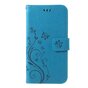 Butterfly Wallet Kunstleder TPU H&uuml;lle iPhone XR - Blaue H&uuml;lle