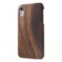 Holzoptik iPhone XR Hartschalenkoffer - Brown Wood Texture