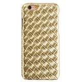 Luxus goldene Hartschale iPhone 6 6s gewebte 3D-Struktur Robuste Abdeckung_