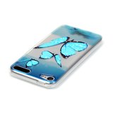 Transparente Schutzhülle für iPod Touch 5 6 7 TPU-Hülle mit blauen Schmetterlingen_