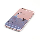 Transparente Pinguinhülle iPhone 6 6s TPU Silikonhülle Meer transparent blau_