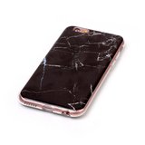 Schwarze Silikon TPU Marmor Hülle für iPhone 6 und 6s_