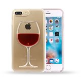 Transparente Hartschalen-Weinhülle für iPhone 7 Plus 8 Plus_