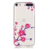 Durchscheinende Blumenhülle für iPod Touch 5 6 7 Hülle Zweige lila rosa_