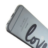 TPU transparente Hülle Kompatibel mit iPhone 6 6s Love Cover_