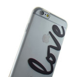 TPU transparente Hülle Kompatibel mit iPhone 6 6s Love Cover_