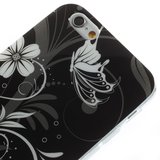 Schwarz weisse Blumen TPU Fall für iPhone 6 6s Fall_