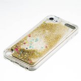 Klare Hülle iPod Touch 5 6 7 Gold Glitter Moving Cover_