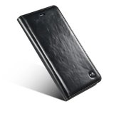 Caseme Oil Wallet Ledertasche iPhone 6 Plus 6s Plus - Bücherregal Schwarz_