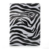 Zebra schwenkbare Abdeckung Standardhülle iPad 2017 2018 - Schwarz Weiss_