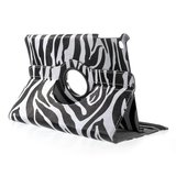 Zebra schwenkbare Abdeckung Standardhülle iPad 2017 2018 - Schwarz Weiss_