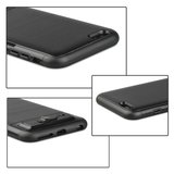 Schieberegler für gebürstetes iPhone 6 Plus 6s Plus TPU Hybridgehäuse - Schwarzer Standard_