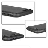 Schieberegler für gebürstetes iPhone 7 Plus 8 Plus TPU-Kunststoff-Hybridgehäuse - Schwarzer Standard_