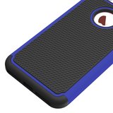 Zweiteilige Hybrid-Silikon-Kunststoffhülle aus iPhone 7 Plus 8 Plus - Blau Schwarz_