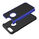 Zweiteilige Hybrid-Silikon-Kunststoffhülle aus iPhone 7 Plus 8 Plus - Blau Schwarz_