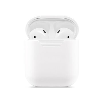 Weiche Silikonhülle Kompatibel mit Apple AirPods Case - Weiss