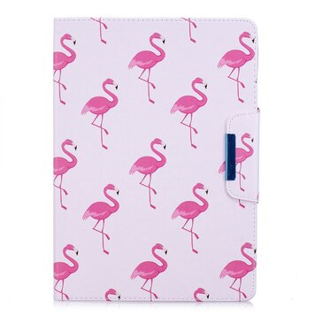 Flamingo Flip Case Lederhülle Standard Kompatibel mit iPad 2017 2018 - Weiss Rosa Flamingo Flip Case Lederhülle Standard Kompatibel mit iPad 2017 2018 - Weiss Rosa