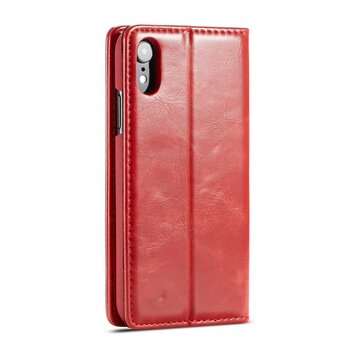 Caseme Kunstleder-Brieftasche mit Kartenhalter, Kompatibel mit iPhone XR-Hülle - Rot Caseme Kunstleder-Brieftasche mit Kartenhalter, Kompatibel mit iPhone XR-Hülle - Rot