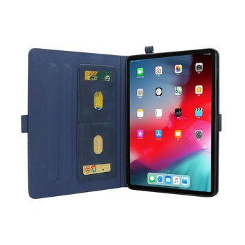 Leder Kompatibel mit iPad Pro 12,9 Zoll 2018 Hülle mit Cover Cover Wallet Geldbörse - Blau Leder Kompatibel mit iPad Pro 12,9 Zoll 2018 Hülle mit Cover Cover Wallet Geldbörse - Blau