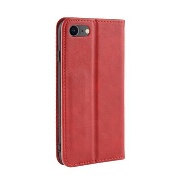 Vintage Rote Lederhülle Kompatibel mit iPhone 7 8 SE 2020 SE 2022 - Rot Vintage Rote Lederhülle Kompatibel mit iPhone 7 8 SE 2020 SE 2022 - Rot