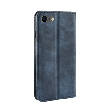 Vintage blaue Lederhülle Kompatibel mit iPhone 7 8 SE 2020 SE 2022 - Blau Vintage blaue Lederhülle Kompatibel mit iPhone 7 8 SE 2020 SE 2022 - Blau