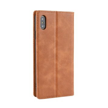 Vintage-Brieftaschenhülle aus Kunstleder, Kompatibel mit iPhone X XS - braune Hülle Vintage-Brieftaschenhülle aus Kunstleder, Kompatibel mit iPhone X XS - braune Hülle