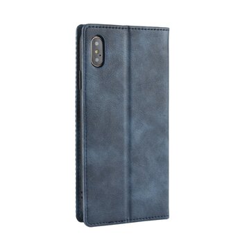 Vintage-Geldbörsenhülle aus Kunstleder, Kompatibel mit iPhone X XS - blaue Hülle Vintage-Geldbörsenhülle aus Kunstleder, Kompatibel mit iPhone X XS - blaue Hülle