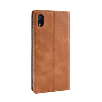Vintage-Brieftaschenhülle aus Kunstleder, Kompatibel mit iPhone XR - braune Hülle Vintage-Brieftaschenhülle aus Kunstleder, Kompatibel mit iPhone XR - braune Hülle