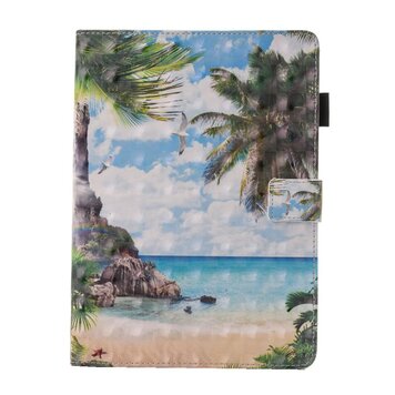 Strand tropische Insel Flip Case Lederhülle Kompatibel mit iPad mini 1 2 3 4 5 - Blau Grün Strand tropische Insel Flip Case Lederhülle Kompatibel mit iPad mini 1 2 3 4 5 - Blau Grün
