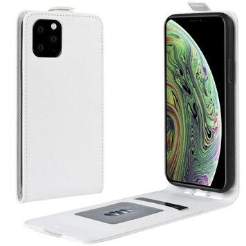 Vertikales Flip-Brieftaschenetui aus Kunstleder, Kompatibel mit iPhone 11 Pro Hülle - Weiss Vertikales Flip-Brieftaschenetui aus Kunstleder, Kompatibel mit iPhone 11 Pro Hülle - Weiss