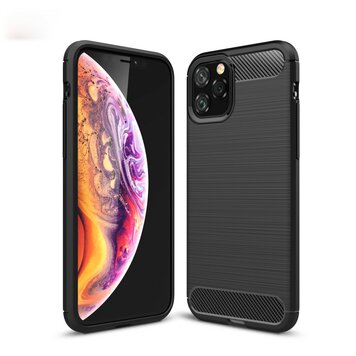 Carbon Armor Schutzhülle aus stossfestem TPU Kompatibel mit iPhone 11 Pro - Schwarz Carbon Armor Schutzhülle aus stossfestem TPU Kompatibel mit iPhone 11 Pro - Schwarz