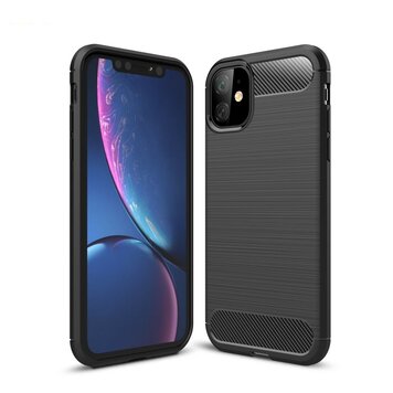 Carbon Armor Schutzhülle aus stossfestem TPU Kompatibel mit iPhone 11 - Schwarz Carbon Armor Schutzhülle aus stossfestem TPU Kompatibel mit iPhone 11 - Schwarz