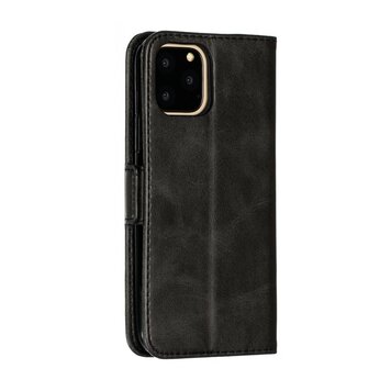 Leder Wallet Bookcase Wallet Case Kompatibel mit iPhone 11 Pro - Schwarz Leder Wallet Bookcase Wallet Case Kompatibel mit iPhone 11 Pro - Schwarz