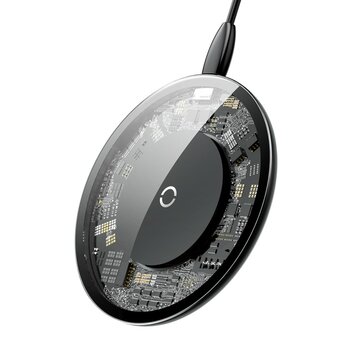 Baseus Universal Wireless Qi Ladepad Platine 10 W - Schwarz Transparent Baseus Universal Wireless Qi Ladepad Platine 10 W - Schwarz Transparent